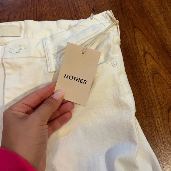 Mother Jeans The Roller Fray White NWT size 29 - Picture 7 of 8